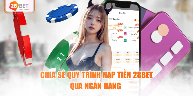 Chia sẻ quy trình nạp tiền 28BET qua ngân hàng 